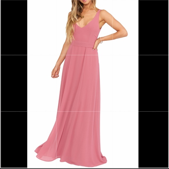 Show Me Your Mumu Jenn Tie Back Chiffon Gown - Picture 5 of 13